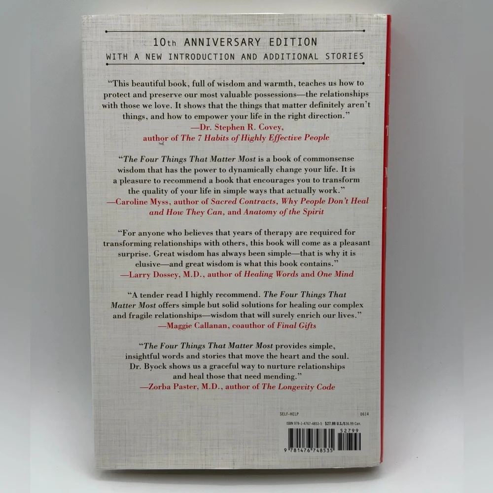The Four Things That Matter Most: A Book about Living by Ira Byock, M.D-Hardcove